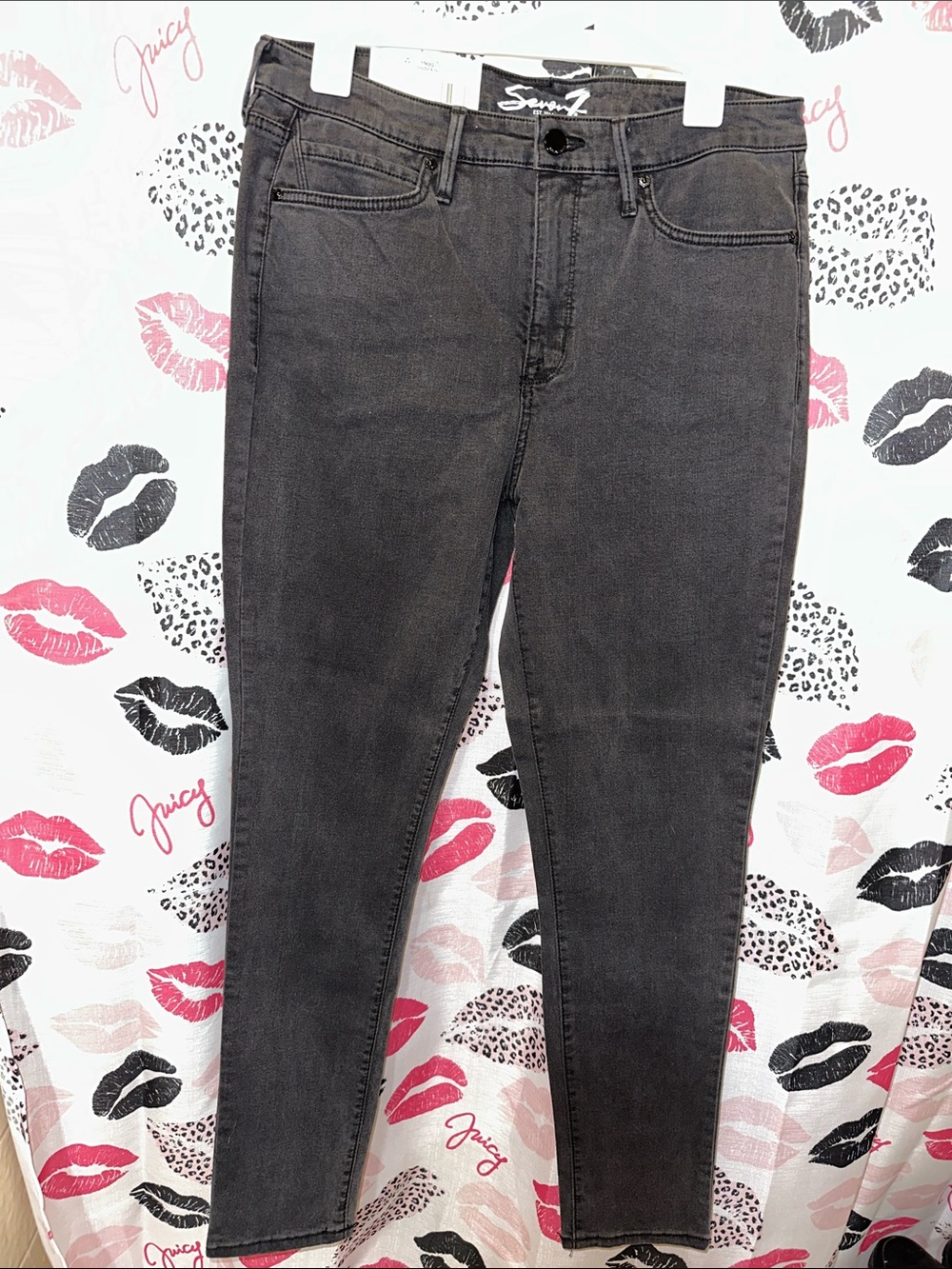 Seven7 Charcoal Black Skinny Jeans